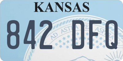 KS license plate 842DFQ
