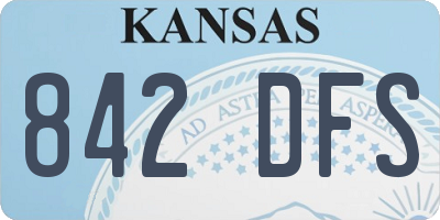 KS license plate 842DFS