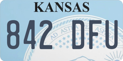 KS license plate 842DFU