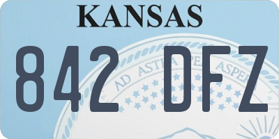 KS license plate 842DFZ