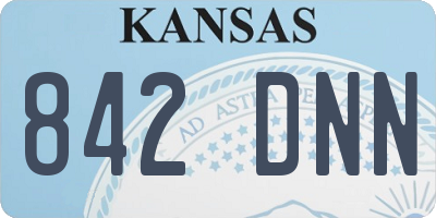 KS license plate 842DNN