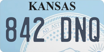 KS license plate 842DNQ