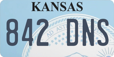 KS license plate 842DNS