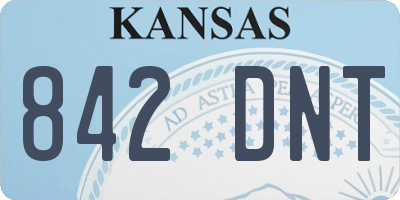 KS license plate 842DNT