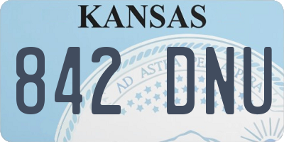 KS license plate 842DNU