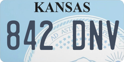 KS license plate 842DNV
