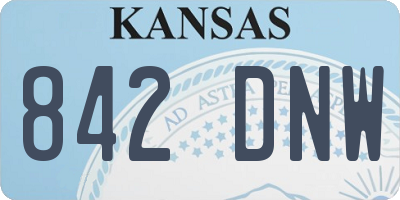 KS license plate 842DNW