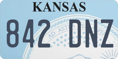 KS license plate 842DNZ