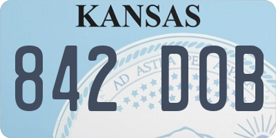 KS license plate 842DOB