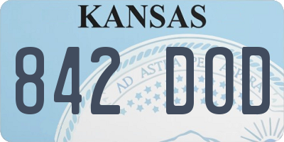 KS license plate 842DOD