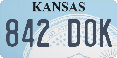 KS license plate 842DOK