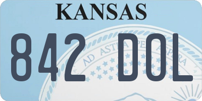 KS license plate 842DOL