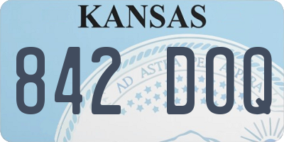 KS license plate 842DOQ
