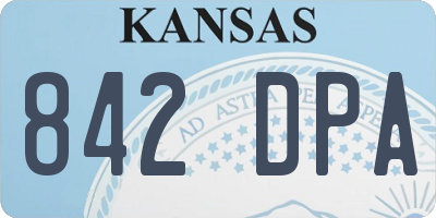 KS license plate 842DPA