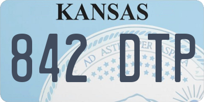 KS license plate 842DTP