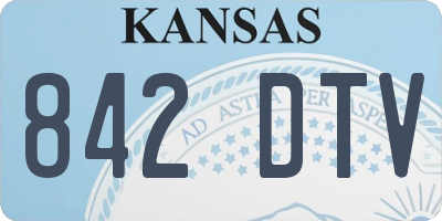 KS license plate 842DTV