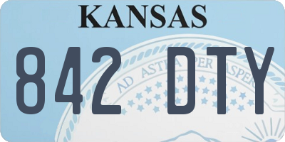 KS license plate 842DTY