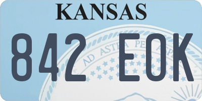 KS license plate 842EOK
