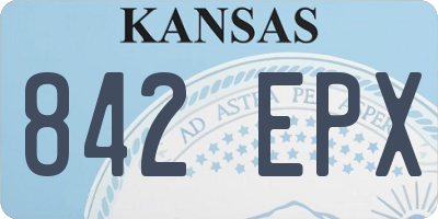 KS license plate 842EPX