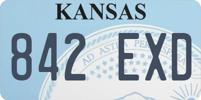 KS license plate 842EXD
