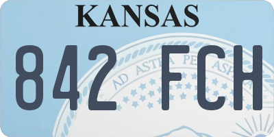 KS license plate 842FCH