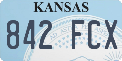 KS license plate 842FCX