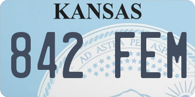 KS license plate 842FEM