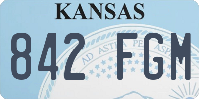 KS license plate 842FGM