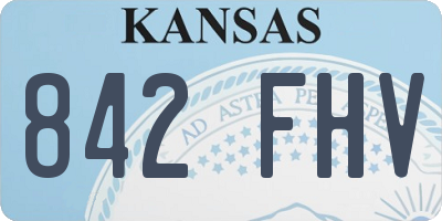 KS license plate 842FHV