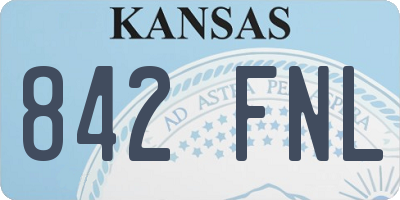 KS license plate 842FNL