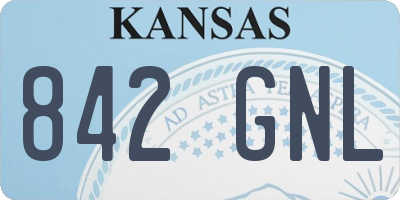 KS license plate 842GNL