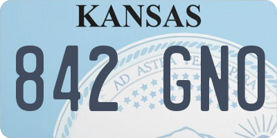 KS license plate 842GNO