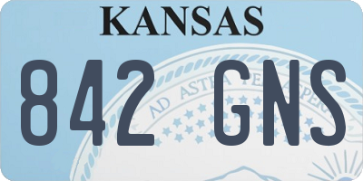 KS license plate 842GNS