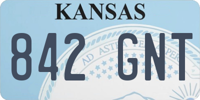 KS license plate 842GNT