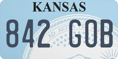 KS license plate 842GOB