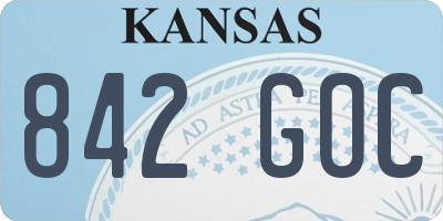 KS license plate 842GOC