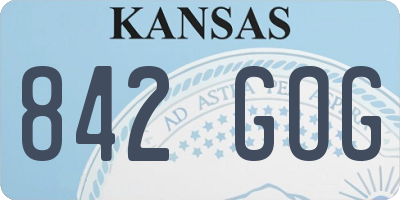 KS license plate 842GOG