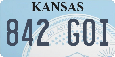KS license plate 842GOI