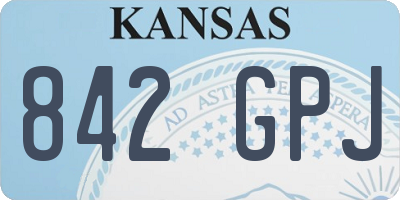 KS license plate 842GPJ