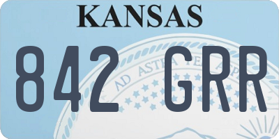 KS license plate 842GRR