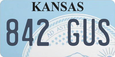 KS license plate 842GUS