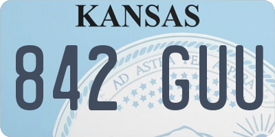KS license plate 842GUU