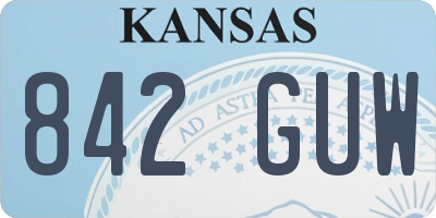 KS license plate 842GUW