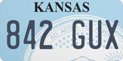 KS license plate 842GUX