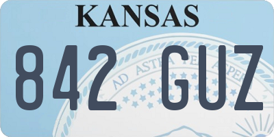 KS license plate 842GUZ