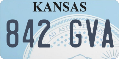 KS license plate 842GVA