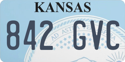 KS license plate 842GVC