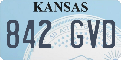 KS license plate 842GVD