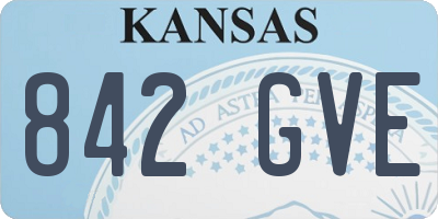 KS license plate 842GVE