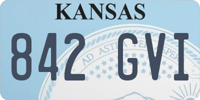 KS license plate 842GVI